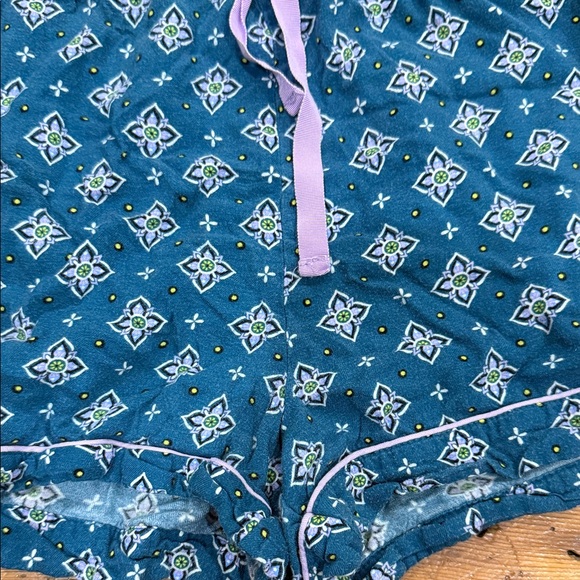 Joyspun Blue Patterned Pajama Shorts Size Large 12 to 14 - Picture 5 of 7